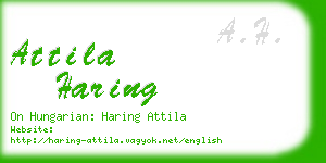 attila haring business card